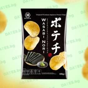 Koikeya potato chips japanese premium wasabi nori spicy усасаби нори картофен чипс японски премиум