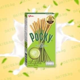 Pocky matcha green tea japan японски солети сладки поки матча зелен чай пръчици крем