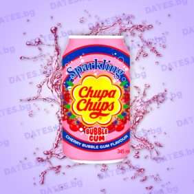 Chupa chups drink korean cream soda напитка корейска чупа чупс крем сода череша дъвка