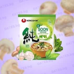 Nongshim ramen noodles veggie soon Рамен нудълс корейски зеленчуков зеленчуци
